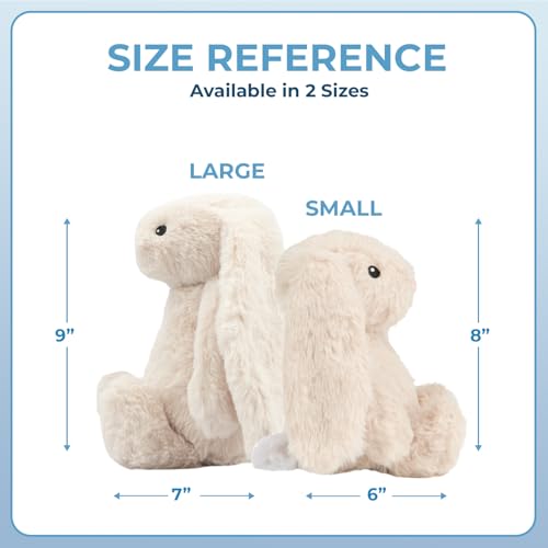 Image of Best Pet Supplies Squeaky Dog Toys with Soft Durable Fabric for Small, Medium and Large Pets Interactive Toy for Indoor Play, Supports Active Biting and Play - Bunny (Beige), Small