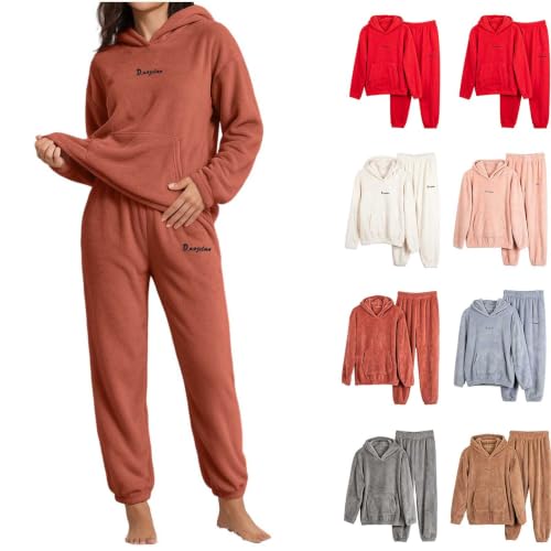 Ssuyeuri Women's Fleece Pajamas Sets Fuzzy Loungewear Fluffy Pajamas - image 1
