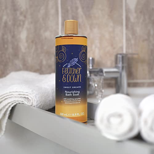 Feather & Down Nourishing Bath Soak (500ml) - with Soothing Upcycled Chamomile Extract & Evening Primrose Oil. Nourish Your Body & Calm Your Mind. Cruelty Free. Vegan Friendly. - Image 6
