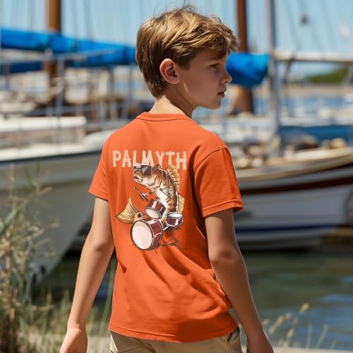 Image of Palmyth Boys Fishing Shirt Short Sleeve UPF 50+ Youth Performance T-Shirt