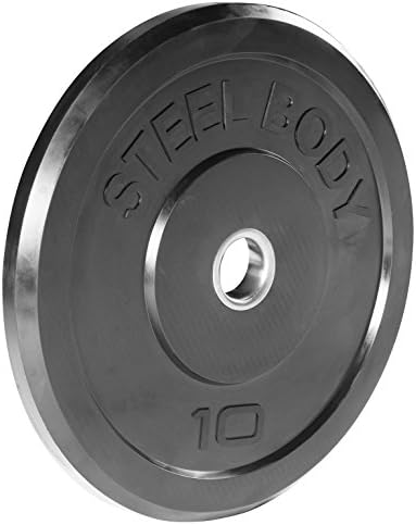 Steelbody Olympic Rubber Bumper Weight Plate - 10 lb. / 25 lb. / 35 lb. / 45 lb. Workout Weights