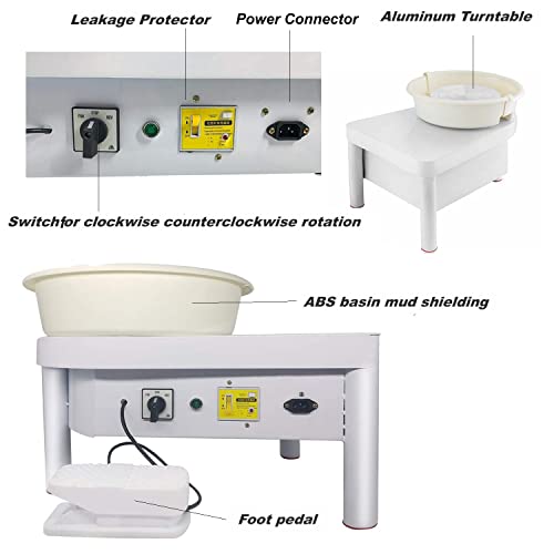 Narra LPJ Electric Potter'S Wheel 25Cm 350W Ceramic Pottery Wheels Heavy Duty Pottery Forming Machine thumb #3