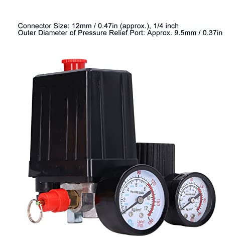 Luchtcompressor regelklep, 1/4in drukschakelaar 220V 20A voor vervanging Luchtcompressor regelklep, 1/4in drukschakelaar 220V 20A voor vervanging