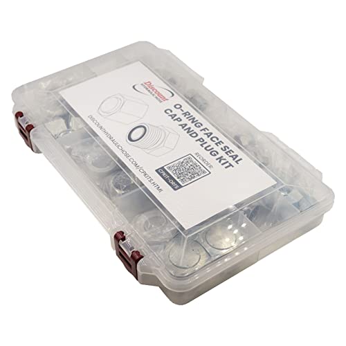 Image of O-Ring Face Seal ORFS Cap /Plug Assortment Kit Flat-Face Hydraulic Fitting Set (38 Piece)