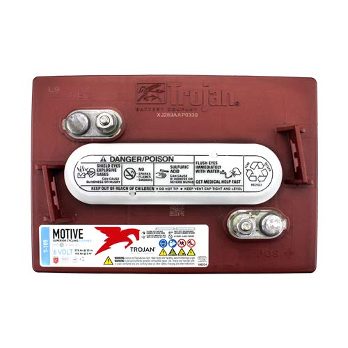 2 Pack - Trojan T-105 6V Volt Deep Cycle Golf Cart, Solar, Marine, Rv And Industrial Use Battery #TOP3