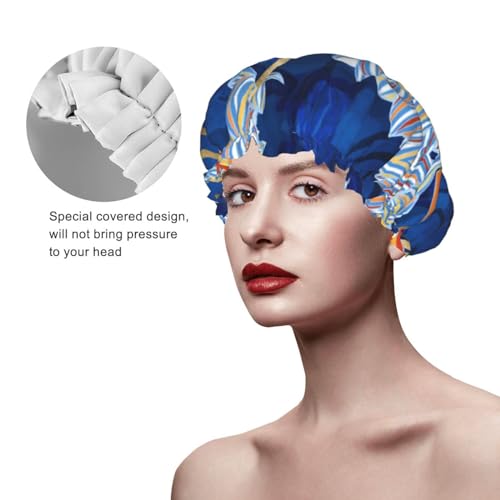 Bonnet de douche imperméable double couche pour protéger les cheveux longs - 4