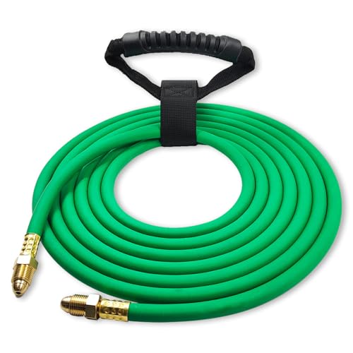 15FT Argon Gas Hose Inert Gas Welding Hoses for MIG/TIG Welding Regulator Argon/CO2 Flowmeter Regulator Hose 5/8 UNF-18RH NPT Fittings Welding Accessories for MIG/TIG Welder