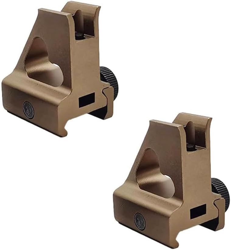 Aluminum Alloy Height Fixed Metal Sights，Outdoors Standard Low Profile Front Iron Sight Post - for 20mm Rail，2Pcs
