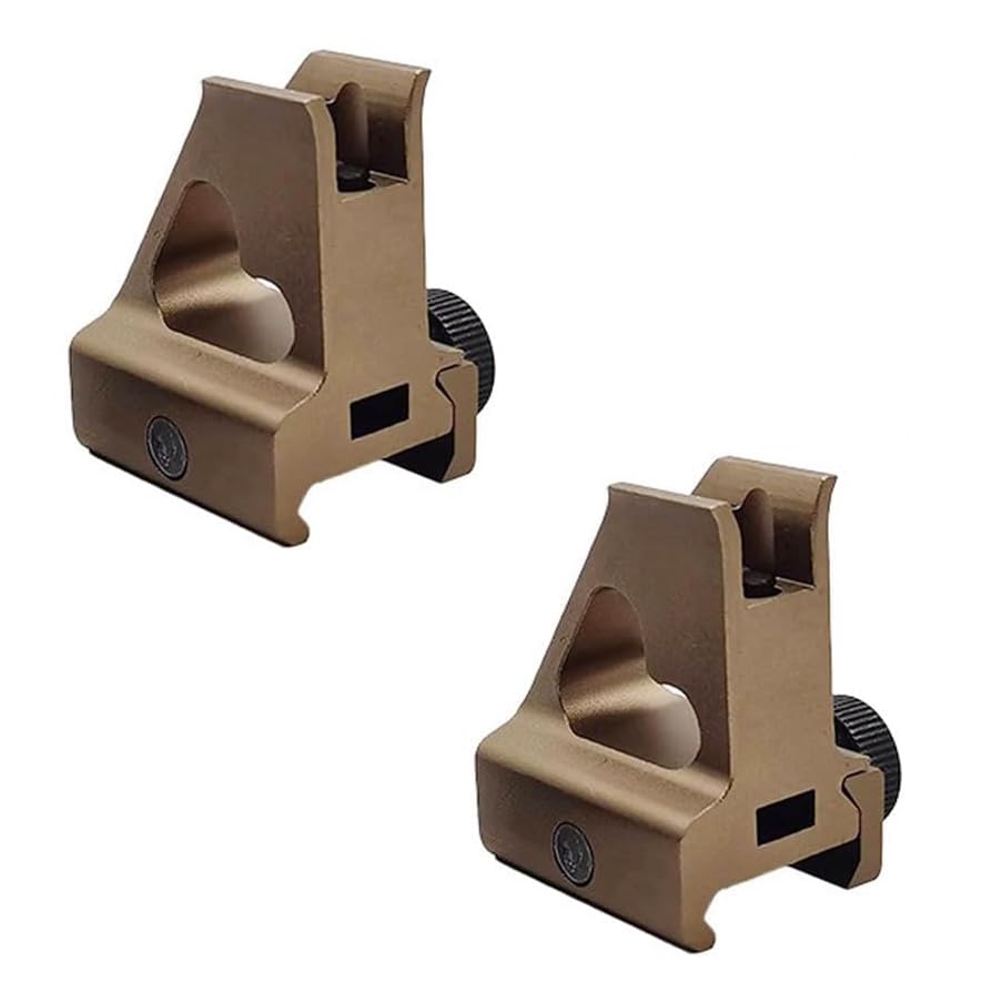 Aluminum Alloy Height Fixed Metal Sights?Outdoors Standard Low Profile Front Iron Sight Post - for 20mm Rail?2Pcs