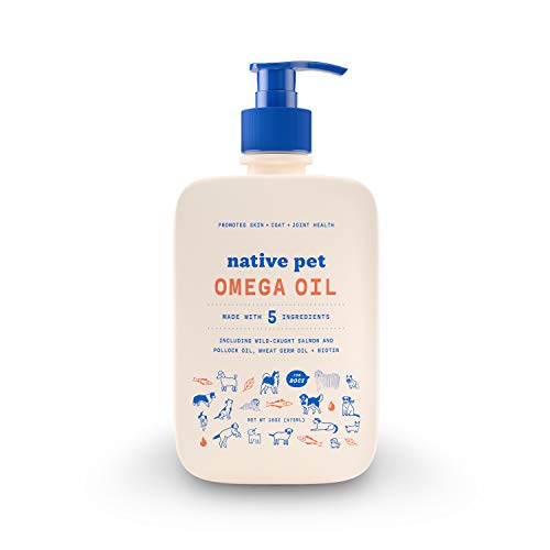 Native Pet Omega Oil for Dogs - Dog Fish Oil Supplements with Omega 3 EPA DHA - Supports Itchy Skin + Mobility - Omega 3 Fish Oil for Dogs Liquid Pump is Easy to Serve - a Fish Oil Dogs Love! (16 oz)