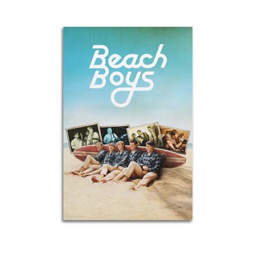 MHEGSNGA Póster de The Beach Boys estilo vintage para decoración de habitación, decoración estética de dormitorio, lienzo para dormitorio, 60 x 90 cm, estilo sin marco