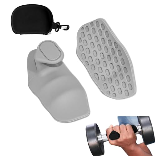 MAAOBR Fortalecedor de Agarre de Mano, Agarres para Levantamiento de Pesas, Almohadillas de Silicona Antideslizantes para Agarre de Gimnasio para Ejercicios Unisex(Gray)