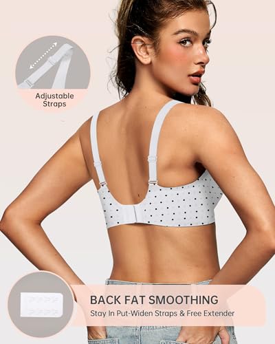 Image of OEAK Womens Deep V Bras Wireless Comfortable Bra Supportive No Underwire Bras Tshirt Push Up Bralettes Plunge Seamless Bra