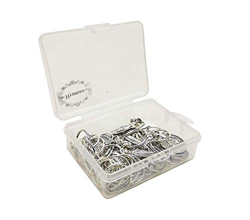 Hyamass 40Pcs Antique Silver Ring Feather Coin Bead Charms Pendant Braid Hair Clip Headband Hair Accessories #TOP3
