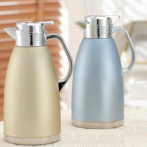 Image of Thermal Insulated Carafes Kettle 2.3L Drink Dispenser for Office Coffee Blue | Kitchen Dining & Bar | Dinnerware & Serving Dishes | Pitchers