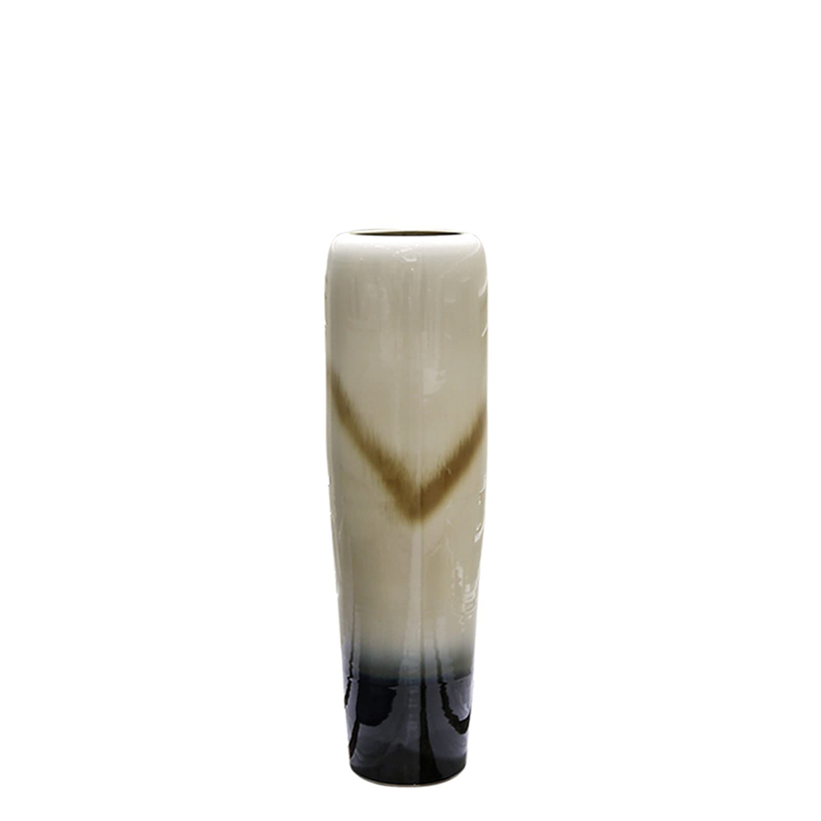 asdchZen Floor-Standing Ceramic Vases, Outdoor Garden Terrace Coffee Shop Decorative Vase Large Hotel Lobby Flower Vase,17 * 50CM