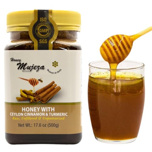 Miel natural con semillas negras, canela y cúrcuma 500g