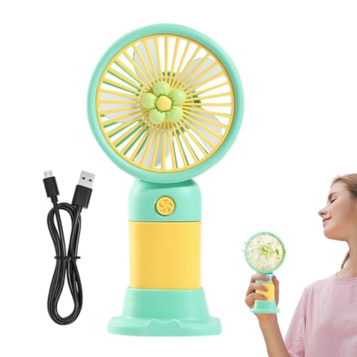 Yianyal Ventilador Portátil,Ventilador Recargable Portátil | Dispositivo Silencioso de Enfriamiento Personal con USB y Batería Recargable para Viajes, Hogar, Cocina y Uso en Interiores para Hombres y