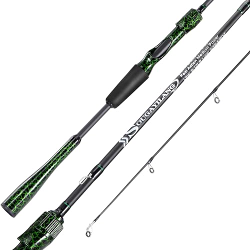 Sougayilang Berdea L Caña de Pescar 2 Piezas Fibra de Carbono IM6 Fuerte para Casting y Spinning para Bass, Trucha, Walleye, Bagre miniatura 2
