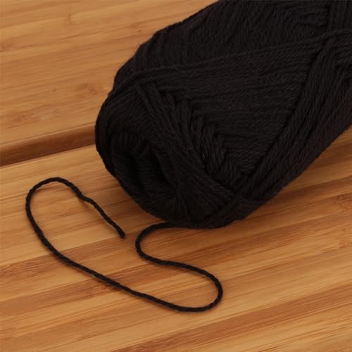 Hilo de algodón negro Witching Hour BambooMN 4 madejas para tejer 4