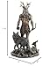 Veronese Design Resin Statues Herne The Spirit Hunter of Windsor Forest Standing with Deer and Wolf 6 X 11.5 X 6 Inches Bronze