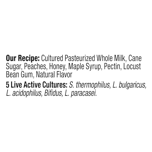 Image of Brown Cow Cream Top Peach On The Bottom Whole Milk Yogurt, 5.3 oz. Cup - Creamy, Delicious Yogurt