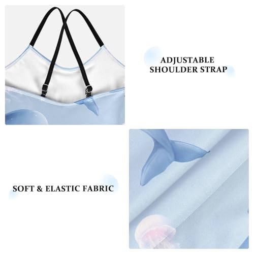 Girls Swimsuit Dolphin Jellyfish Pattern One Piece Swimwear3