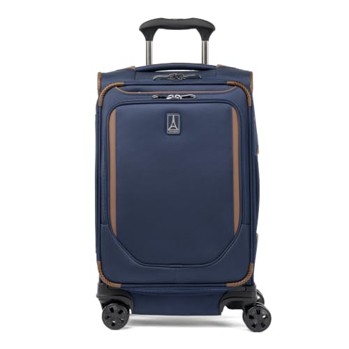 15 Best Premium Carry-On Luggage with Spinner Wheels in 2026 6 Travelpro Crew Classic Lightweight Softside Expandable Carry on Luggage, 8 Wheel Spinner Suitcase, Men and Women, Carry On 21-Inch, Patriot Blue