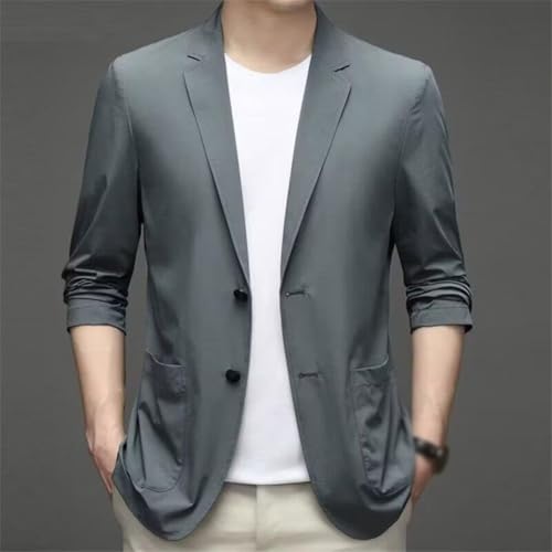 Kyayu Jacket, Men's Summer Ice Silk Cool Suit Jacket, Men's Slim Fit Casual Lightweight Business Lapel Blazer2
