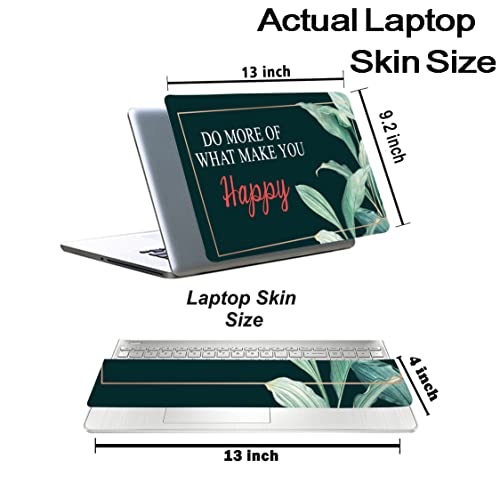 Image of Inkykart Floral-D13 Top+Wrist Pad Vinyl Laptop Skin /Sticker /Cover for 13 to 13.3 Inches Laptops Laminated-Removable-HD Quality Compatible for Hp-Dell-Sony-Lenovo-Asus etc.(13x9.2 Inches)
