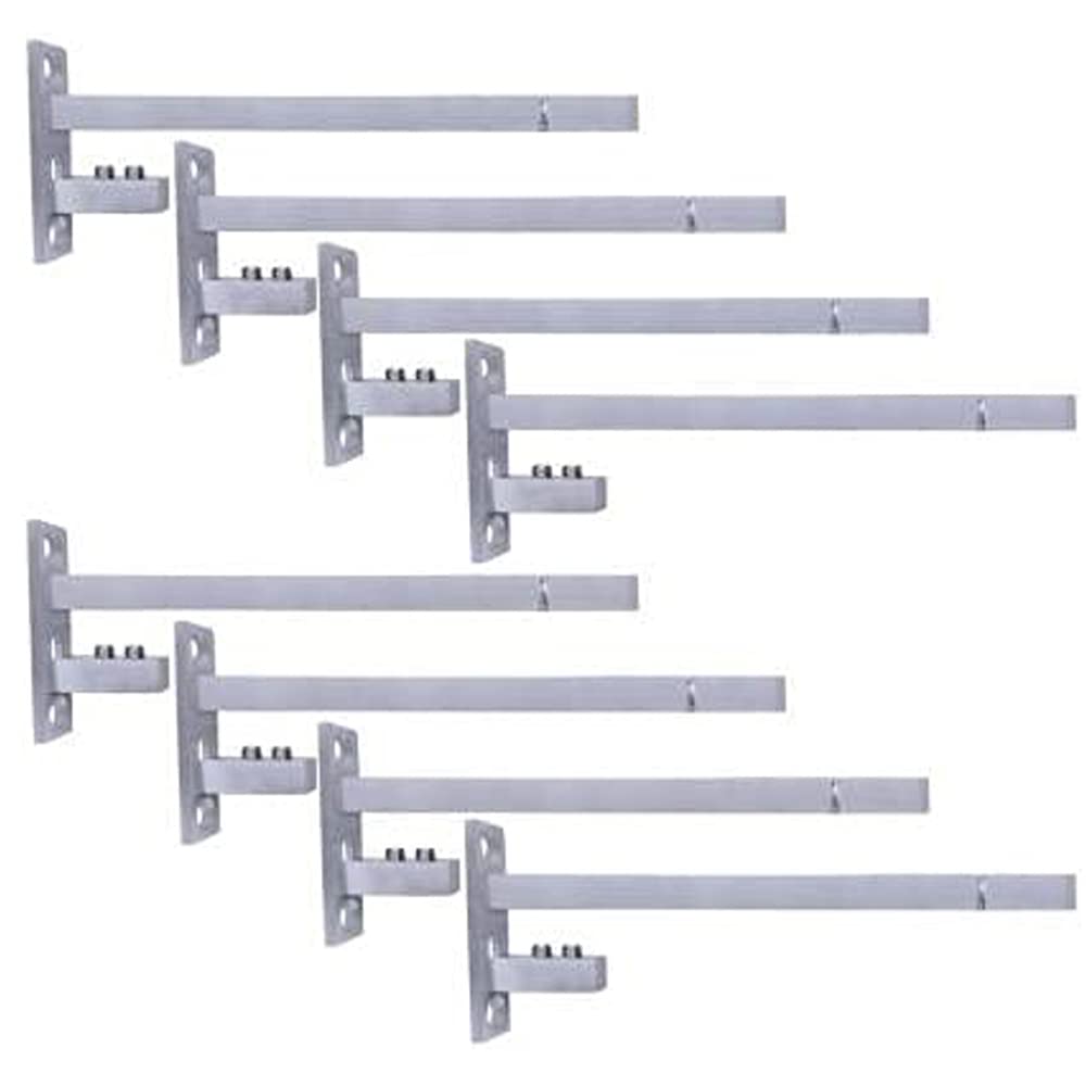 Attiic Stainless Steel Heavy adjustable Size F Bracket/Glass Shelf Support / 8 mm Rod Thickness (8"inch) (4, 6inch (L) X 12 mm Glass) (B0994GL49M) Amazon Price History, Amazon Price Tracker