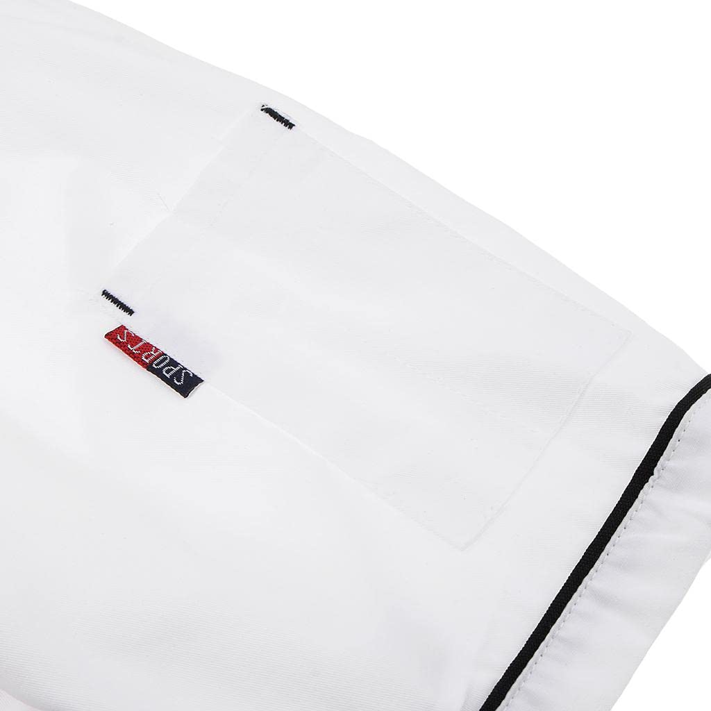 Giacca Da Cuoco Unisex, Uniforme Da Cucina E Hotel, Traspirante, a Maniche Corte, bianca, M
