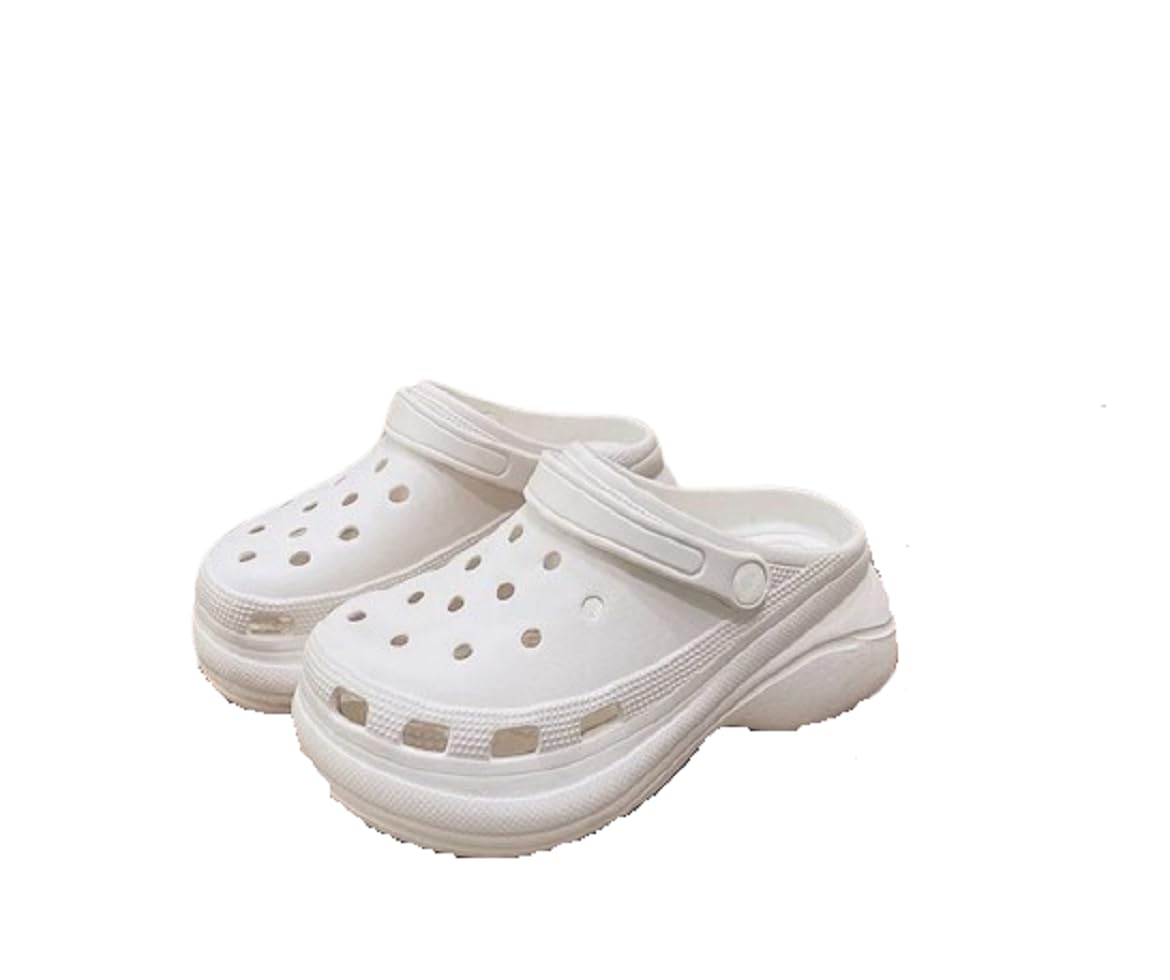 CroXify Clogs-Barbie Women Classic Casual Clogs/Sandals with Adjustable Back Strap for Adult | Stylish & Anti-Skid | Waterproof & Everyday Use Mules for Ladies/Girls (White, 3) (B0D47TRM7R) Amazon Price History, Amazon Price Tracker