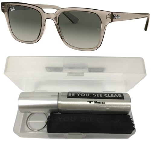 Ray-Ban RB4323 Sunglasses Bundle: RB 4323 644971 Transparent Grey and Eyewear Cleaning Kit2
