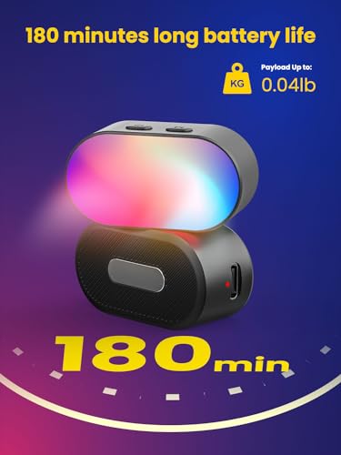 AOCHUAN Magnetic RGB LED Light, 7 Color Temperature, 3 Brightness Adjustment, 180 Mins Long-Lasting, Gradient Mode, Flash Mode 180° Fill Light for AOCHUAN Stabilizer - image 6