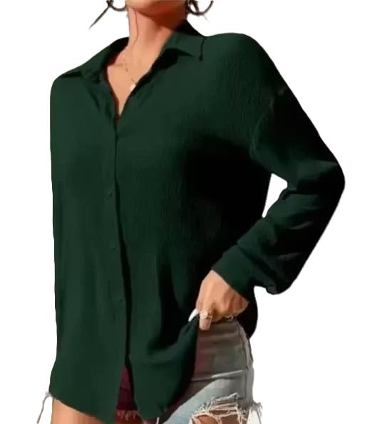 Rare Rabbit Yellowfab Industries Women Long Sleeve Loose Fit Casual Shirt in neutral