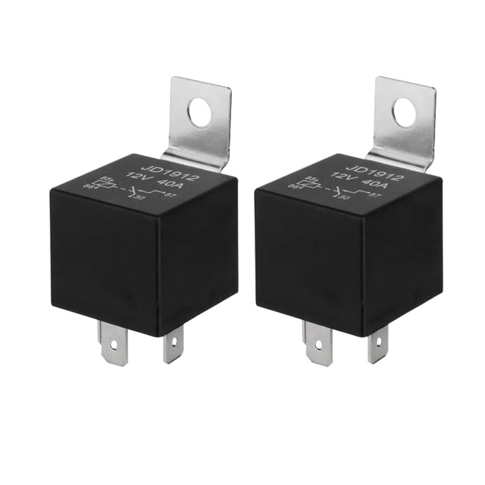 5 Relè Auto 5 Pin 24V 40A SPDT - Con Staffa Metallo, Per Auto, Camion, Barca (Nero) - Foto 5