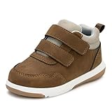 SKYWHEEL Kids Sneakers Size 12 Ankle Support Boots Brown Durable High Top Adjustable Strap Fall Winter Spring Shoes for Boys
