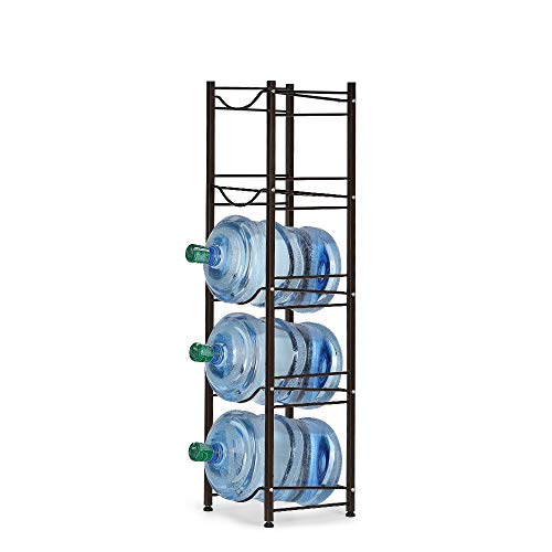 Review Water Bottle Storage Rack 5 Gallon Holder, 5-Tier Stackable Water Cabinet Cooler Shelf Canning Kit, Home Office Organization (Black) Review Water Bottle Storage Rack 5 Gallon Holder, 5-Tier Stackable Water Cabinet Cooler Shelf Canning Kit, Home Office Organization (Black)