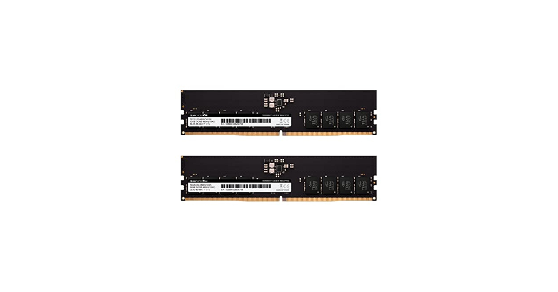 DDR4 ：TEAMGROUP ELiTE 64GB (2×32GB) TEAMGROUP Elite DDR5 64GB Kit (2x32GB) 4800MHz (PC5-38400