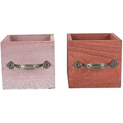 Huerto Cajones Madera Didiseaon 2 Piezas De Arreglos Florales De Madera Adornos Florales Macetas para Plantas De Interior Cajones De Madera Maceteros De Jardín De Madera Macetas para El Hogar Macetero Suculento