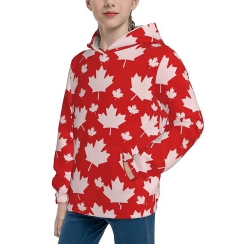 Maple Leaves Kid Hoodies Boys Sweatshirts Girls Pullover with Pocket2