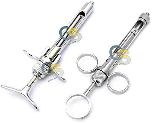 DENTAL CARTRIDGE SYRINGE + ANESTHETIC 3 RINGS SYRINGE G.S INSTRUMENTS