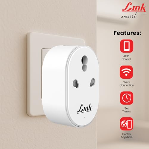 Image of Link NEO+ Wi-fi Smart plug 16A (White) | App Control, Energy Monitoring, Timer & Scheduling | Large Appliances like Geysers, Microwave Ovens, Air Conditioners | Plug & Play Smart Automation