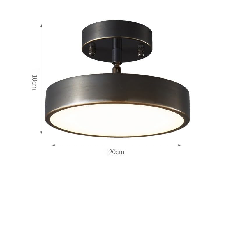 Plafonnier LED moderne en cuivre de 20cm chic