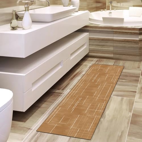 Alfombra de pasillo lavable naranja 50x220 cm para cocina moderna 4