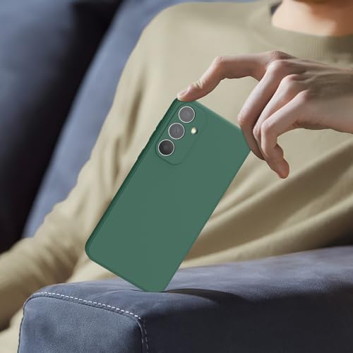 Image of Tobfit Silicone Case Phone Case for Samsung Galaxy A35, Durable Shockproof Phone Cover for Samsung Galaxy A35(Dark Green)