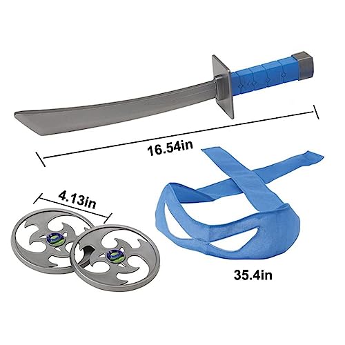 Watstend Superhero Cosplay Costume For Kids Turtle Shell Blindfold Mask Halloween Stage Cosplay Anime Role Playing（Leonardo） #TOP3