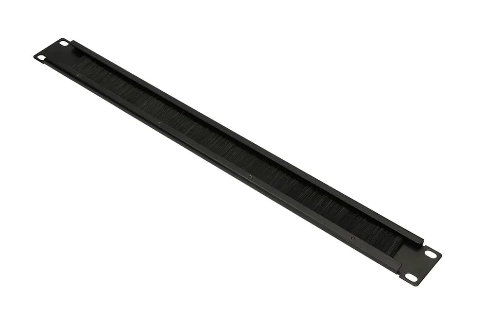 Extralink Organisation de câbles 1U Montage Horizontal avec Passoire à Brosse Noire