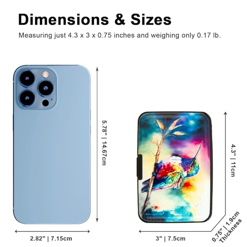 Image of Aluminum Wallet RFID Blocking Slim Metal Business ID Credit Card Holder Hard Case